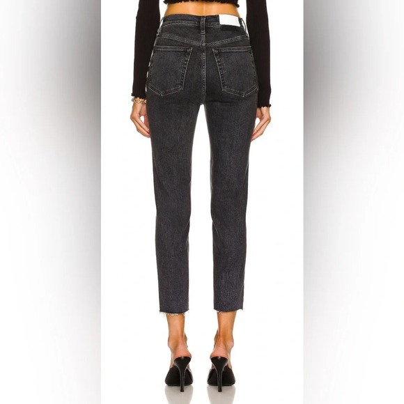 NWT RE/DONE 90's Orginals Ultra High Rise Skinny in Stoned Noir 26 - Picture 3 of 11